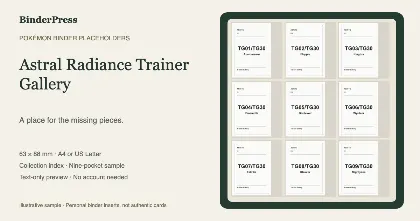 Astral Radiance Trainer Gallery master set placeholder binder page – printable