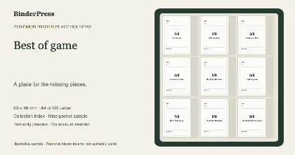 Best of game master set placeholder binder page – printable