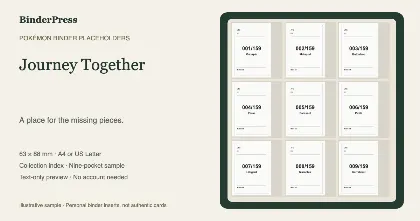 Journey Together master set placeholder binder page – printable