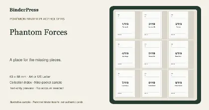 Phantom Forces master set placeholder binder page – printable