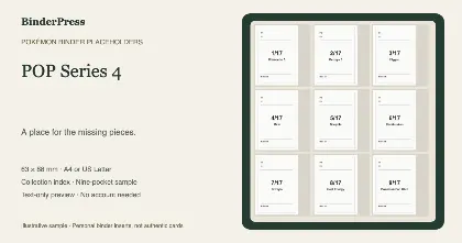 POP Series 4 master set placeholder binder page – printable