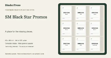 SM Black Star Promos master set placeholder binder page – printable